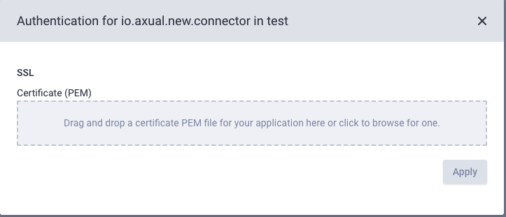 Configuring Connector Application Modal
