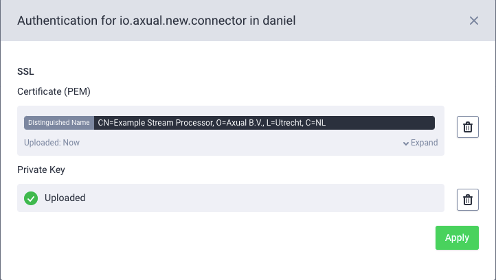 Configuring Connector Application Modal Security