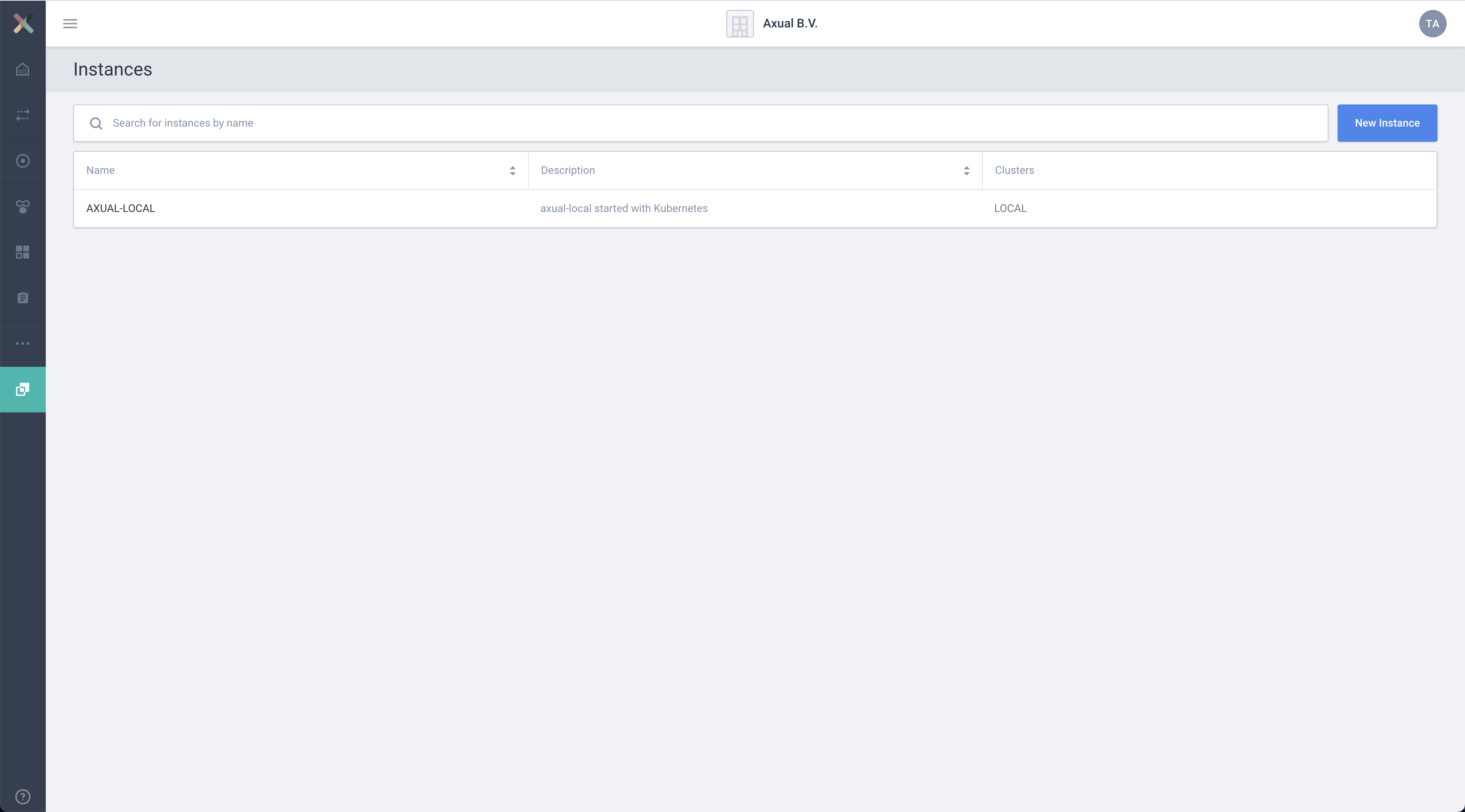 Instances Page