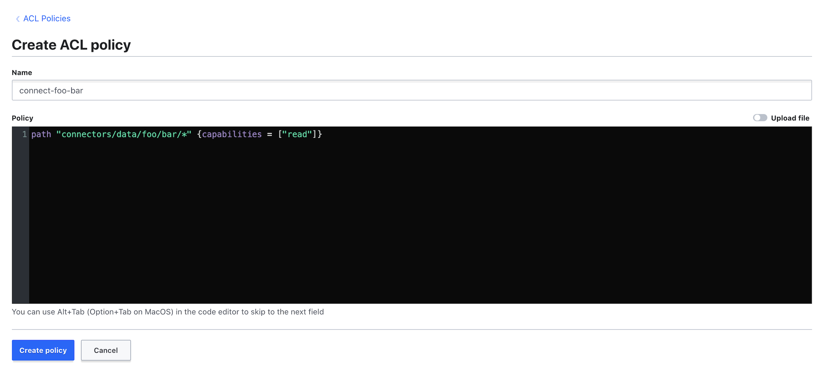 Add Connect instance API Policy