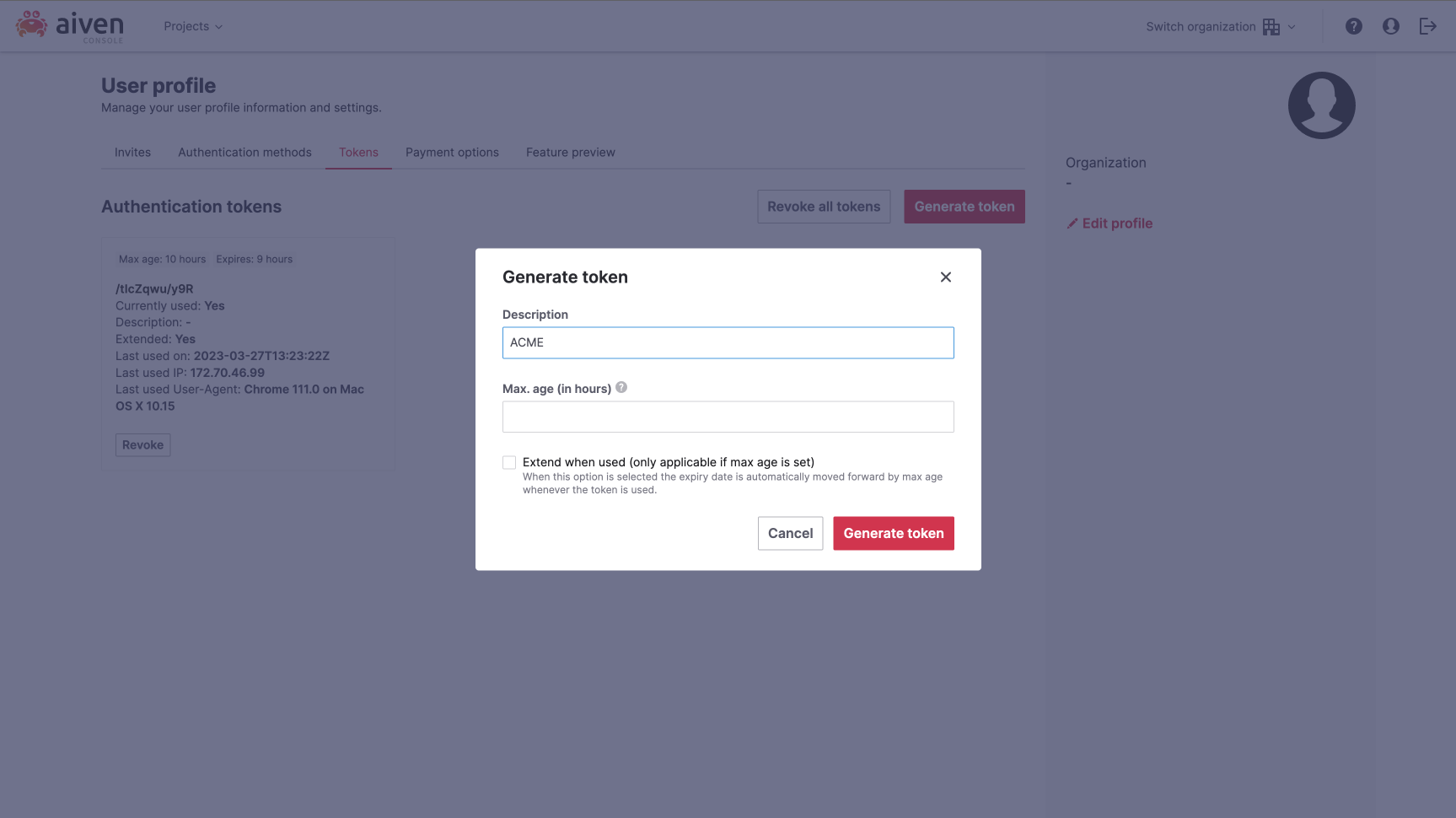 GenerateToken
