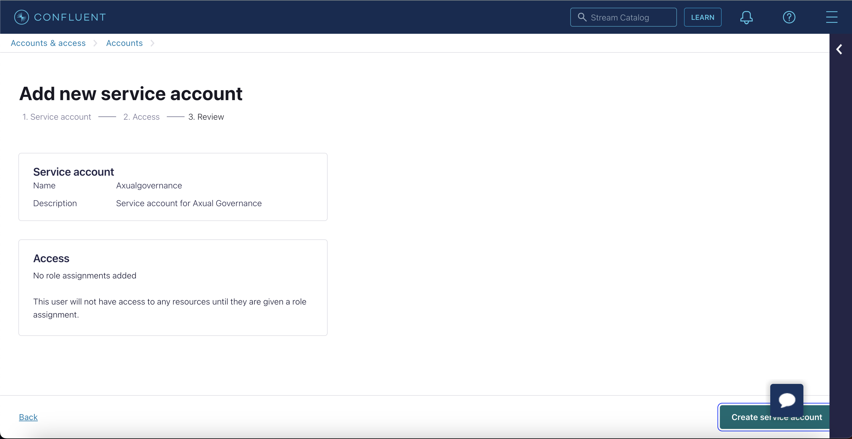 service account review