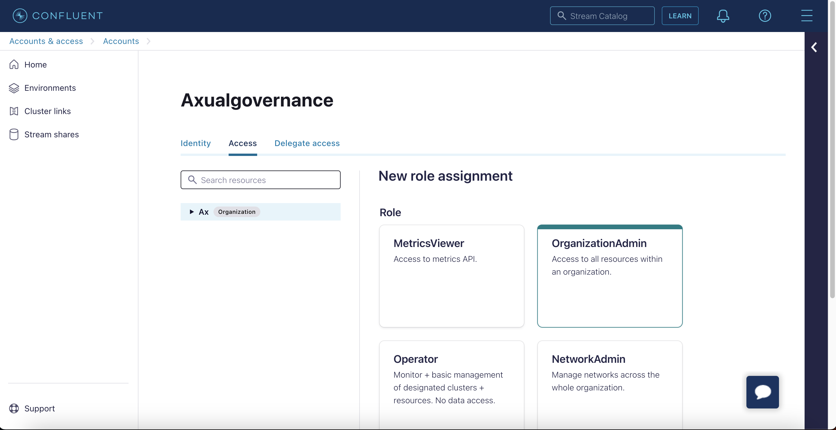 service account role