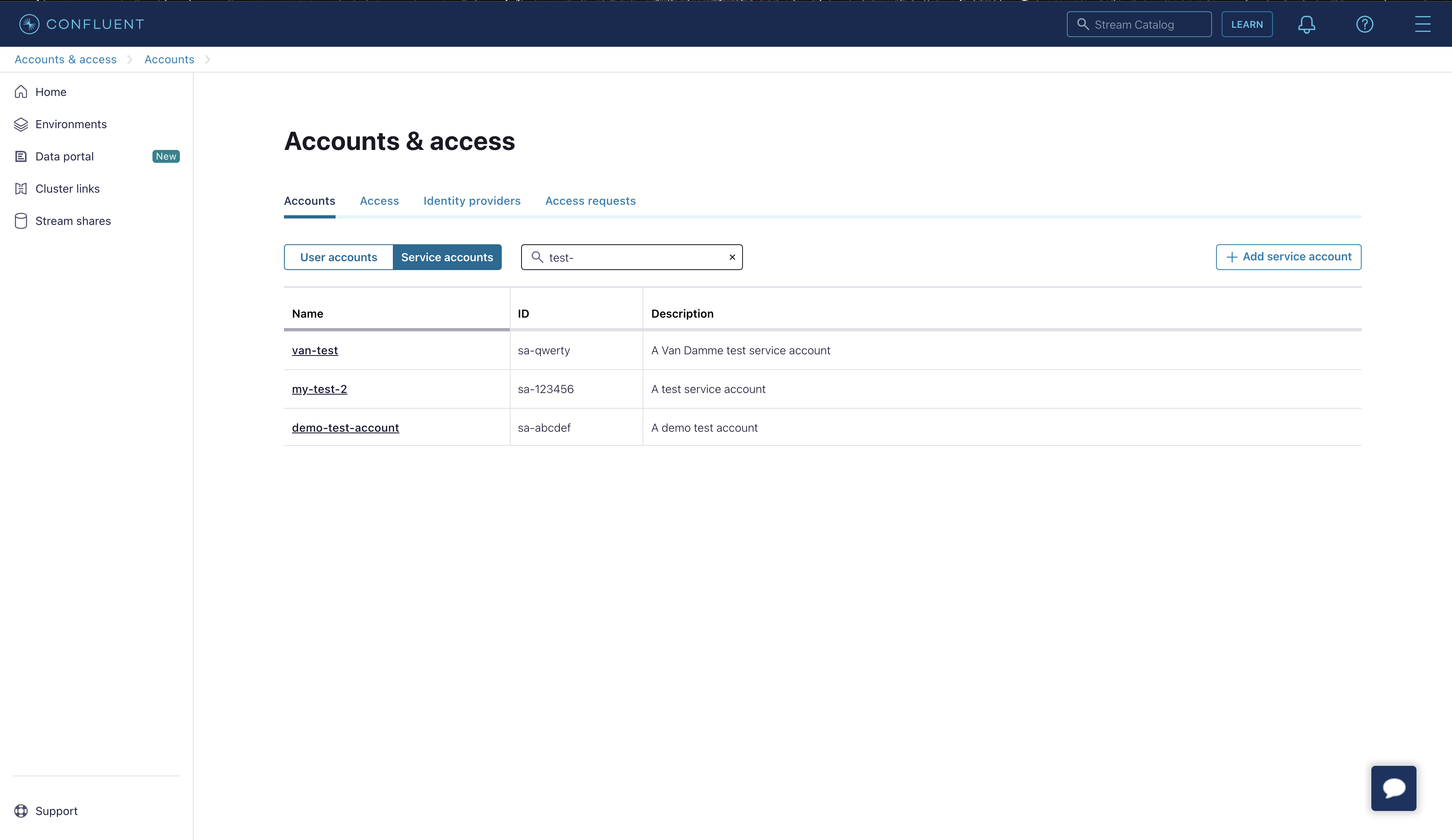 Service Accounts
