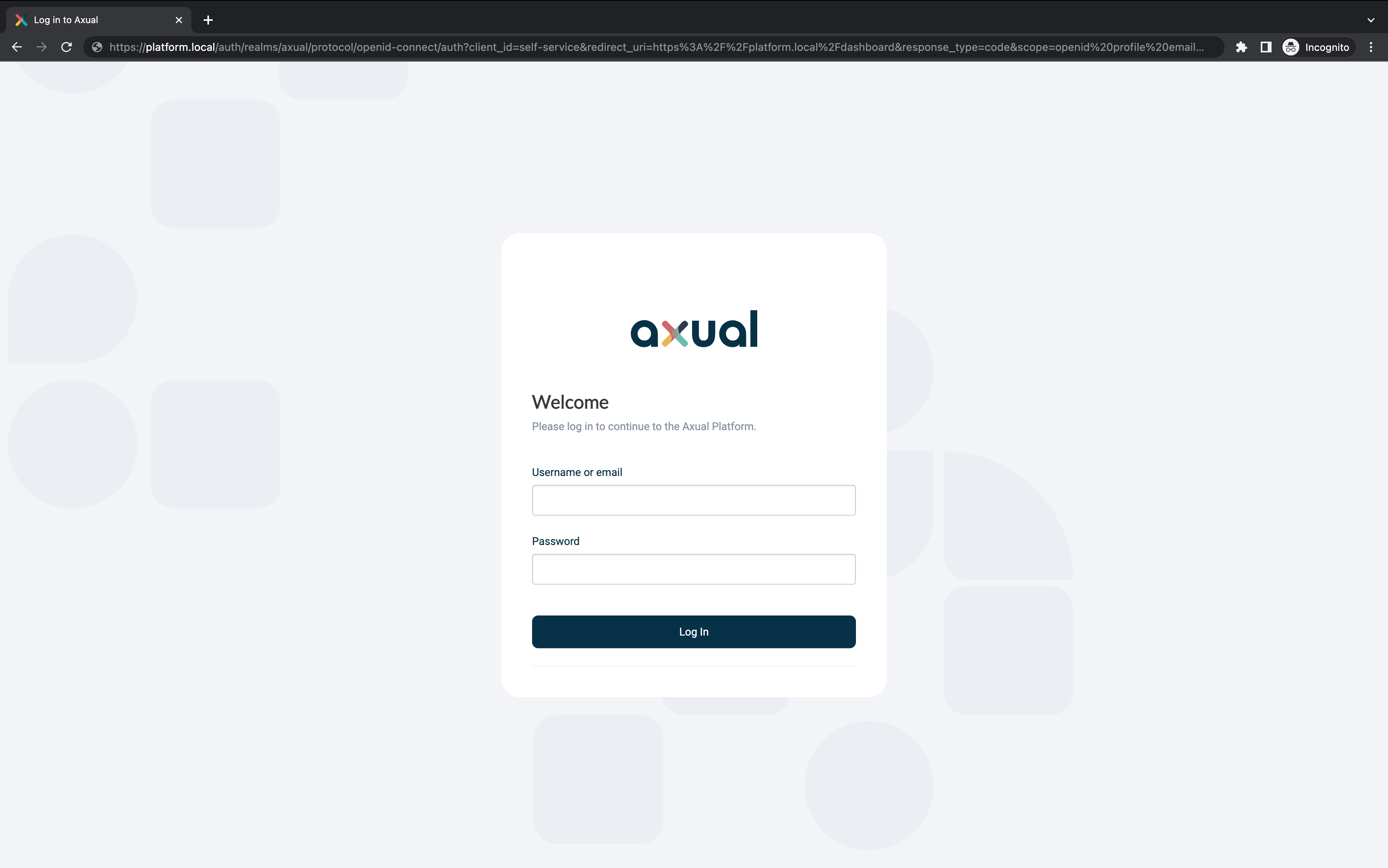 Self-Service Login