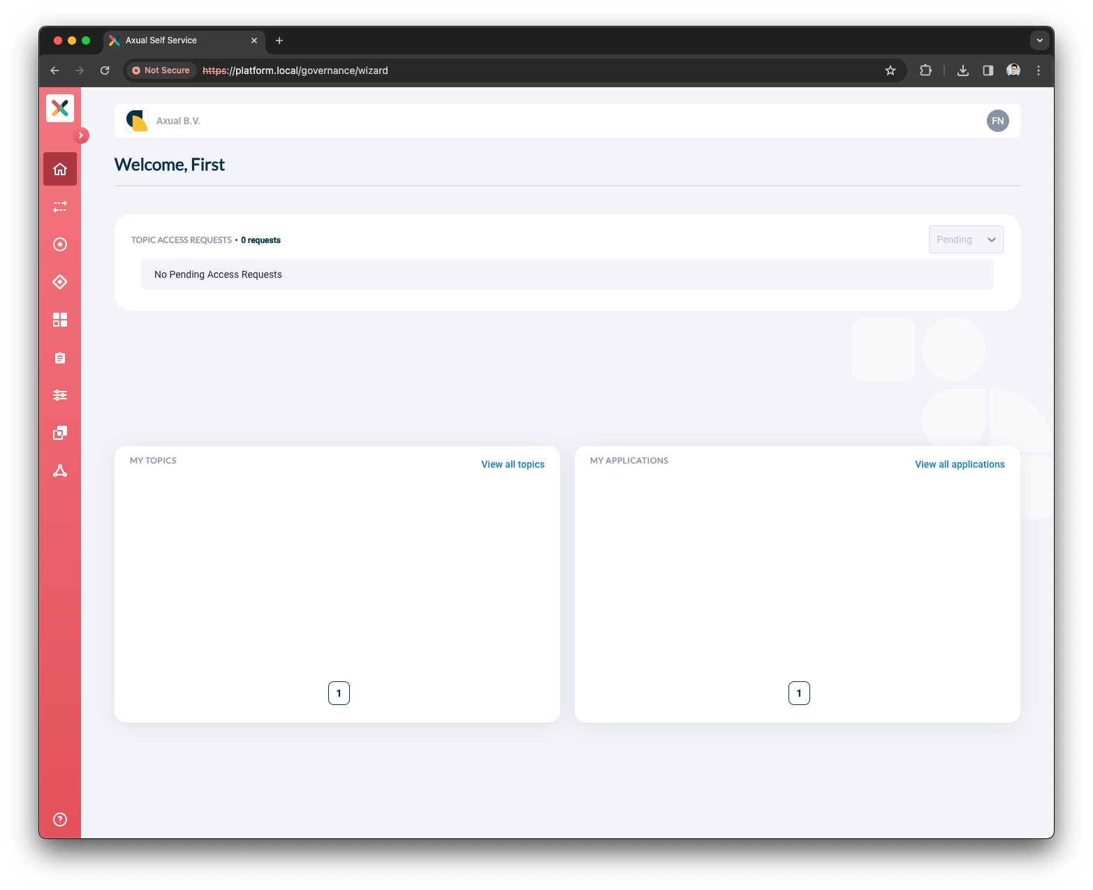 Self-Service Dashboard